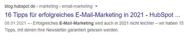 Beispiel für einen ansprechenden Title-Tag