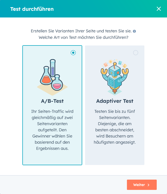 HubSpot-Screenshot-AB-Test-durchführen