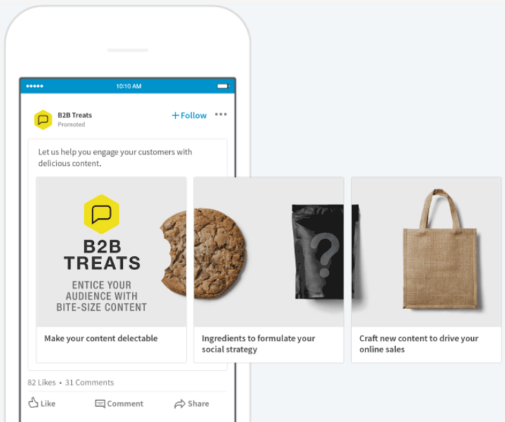 linkedin ads Format carousel ad